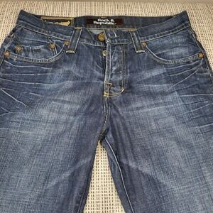 Rock & Republic Floyd Jeans Mens 35x34 Blue Medium Wash Bootcut Denim Pants